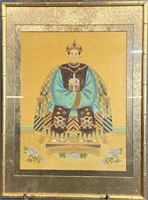 Empress Watercolor On Silk Portrait