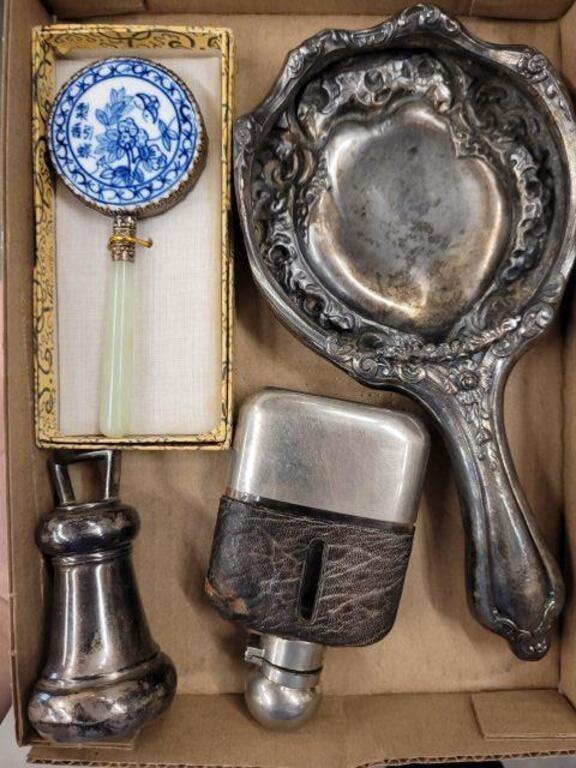 ASSORTED SILVER PLATE AND STERLING PCS