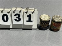 (2) Snuff Tins