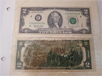 Two US $2 Bills