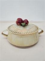 Covered Apple Ceramic Casserole Dish