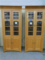 (2) Amish Oak Bookcases (30x73")