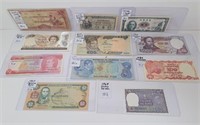 Group of 11 World Notes. Notes are from WWII