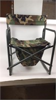 Camo Folding Lawn Chair W/ Base Pouch
