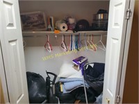 Closet Contents - Sweeper, Towels, Harley Davidson