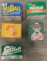 (4) Sealed (1) Opened Box of Baseball Card Boxes