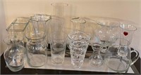 U - MIXED LOT OF GLASS VASES & PITCHERS (L2)