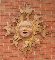 42" metal Sun medallion wall art