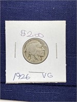 1926 Buffalo nickel coin