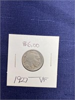 1927 Buffalo nickel coin