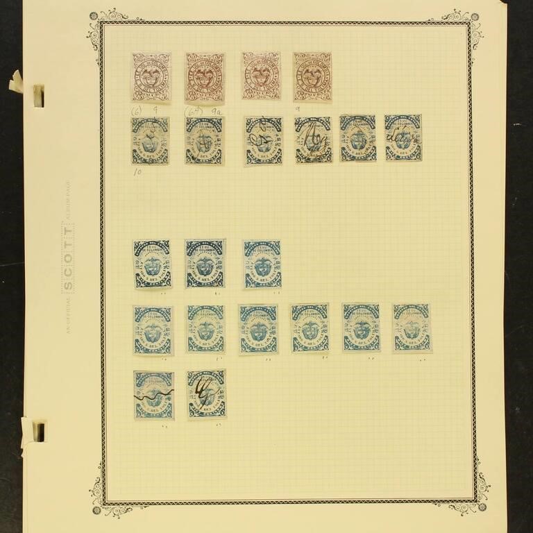 Colombia States Stamps Tolima color and paper stud