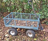 Wire Cage, Pneumatic Tire Pull Wagon, Lawn Cart