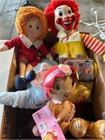 Box lot vintage collectable Plush Toys see photos