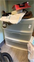 White storage, tote, and items on top only