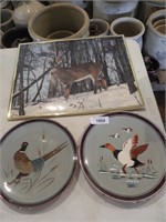 Vintage Stangl Pottery Pheasant & Duck Plates