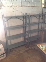 Two 36x16x61 metal shelves