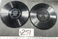 2 Edison Vinyl Records 1/4 inch Thick