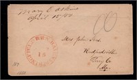 NEW HAVEN & SPRINGFIELD RAILROAD CVR APR 15, 1850