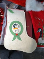 Snoopy & Goose Stocking / Tree Skirt & Santa Bags