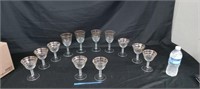 CLEAR GLASS WITH GOLD STEMWARE