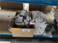 Assorted PVC Pipe Fittings, Valves, Security Chain