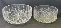 Pair of vintage crystal bowls