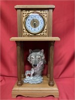 Alaskan Wolf Handcrafted clock