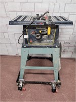 Table saw on cart