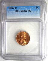 1957-D Cent ICG MS67 RD LISTS $360