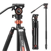 Cayer FP2450 Fluid Head Tripod, 75 inches Alumini