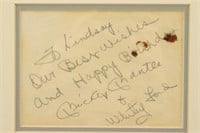 Mickey Mantle & Whitey Ford Birthday Note