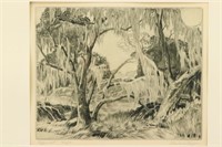 Charles Capps "Cypremont" Pencil Signed Etching