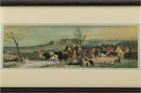 Large Watercolor Country Procession
