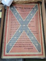 Dixie will never die poster laminated