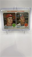 1973 Strikeout Leaders Nolan Ryan Steve Carlton