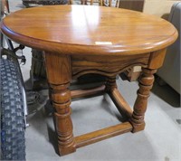 oak oval end table