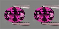 Natural Pinkish Purple Rhodolite Garnet Pair 7x5 M