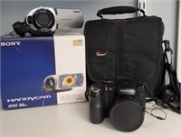 Fuji Film Camera and Sony Handycam
