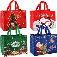 12 Pack Large Christmas Tote Gift Bags