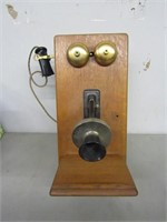 Antique crank Sears wall mount telephone.