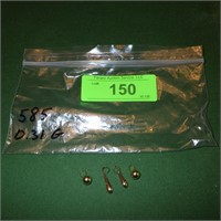 EARRING ATTACHMENTS MARKED ZZ 585 (BALLS 10.31G)>>