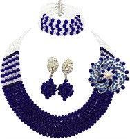 laanc Necklace,Bracelet AB Crystal Jewelry Set