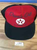 Vintage Dave's Oil Texaco Gas Snapback Trucker Hat