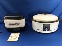 NESCO ROASTER OVEN AND A WEST-BEND SLOW COOKER.