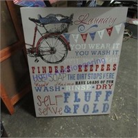 Laundry wood sign, 18 x 24