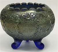 Carnival Glass Footed Bowl