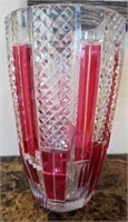 F - CUT-TO-CLEAR VASE (AS IS) 12"T (K46)