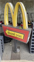 (ST) McDonalds Thank You Sign 36 1/4” x 24” x 62”