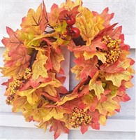 HOLIDAY WREATH-MAPLE LEAVES FOR FRONT DOOR