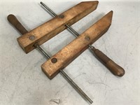 Vintage Wooden Handscrew Clamps